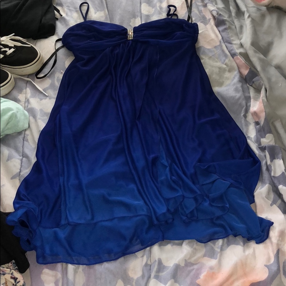 blue formal dress